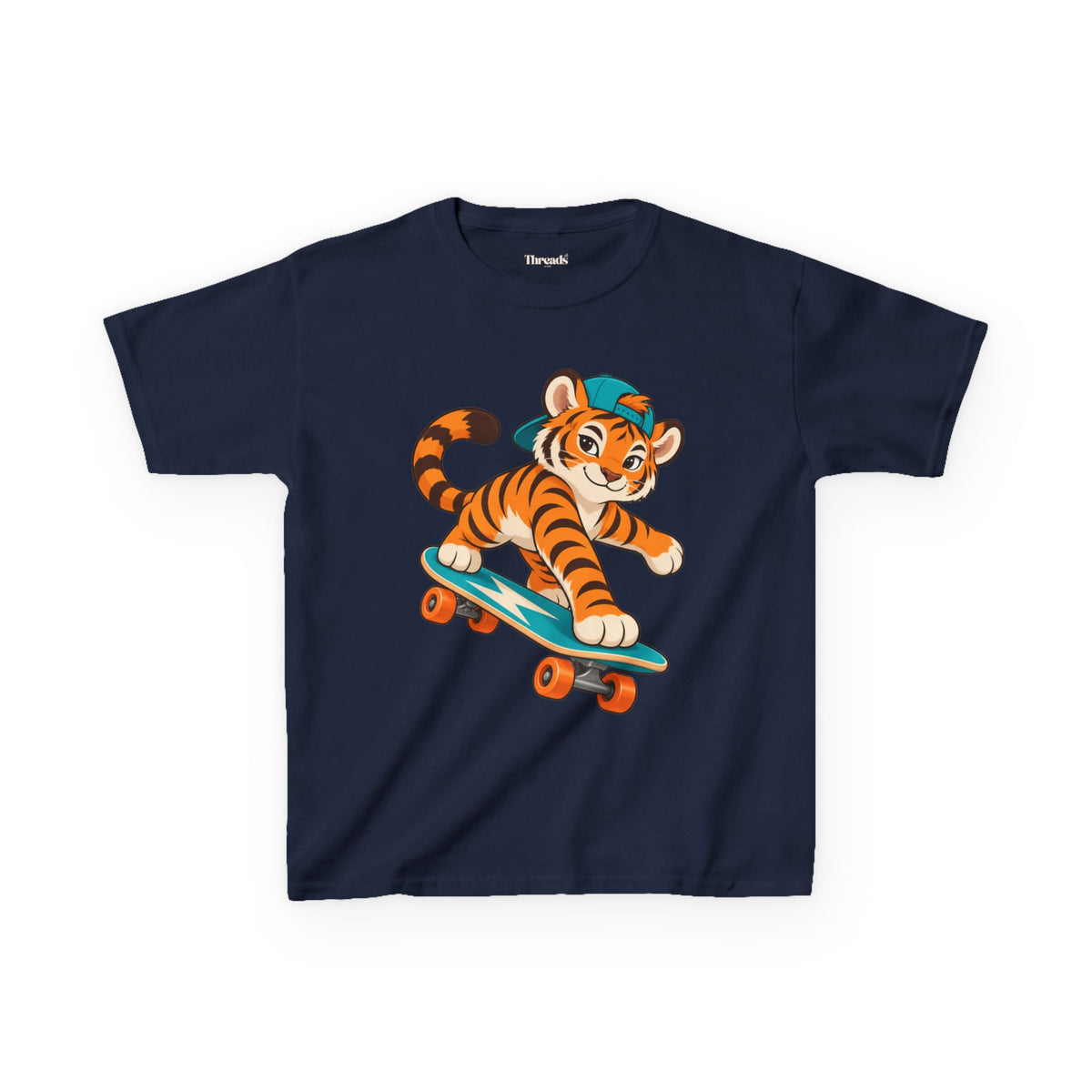 Kids Tiger Skateboarding T-Shirt
