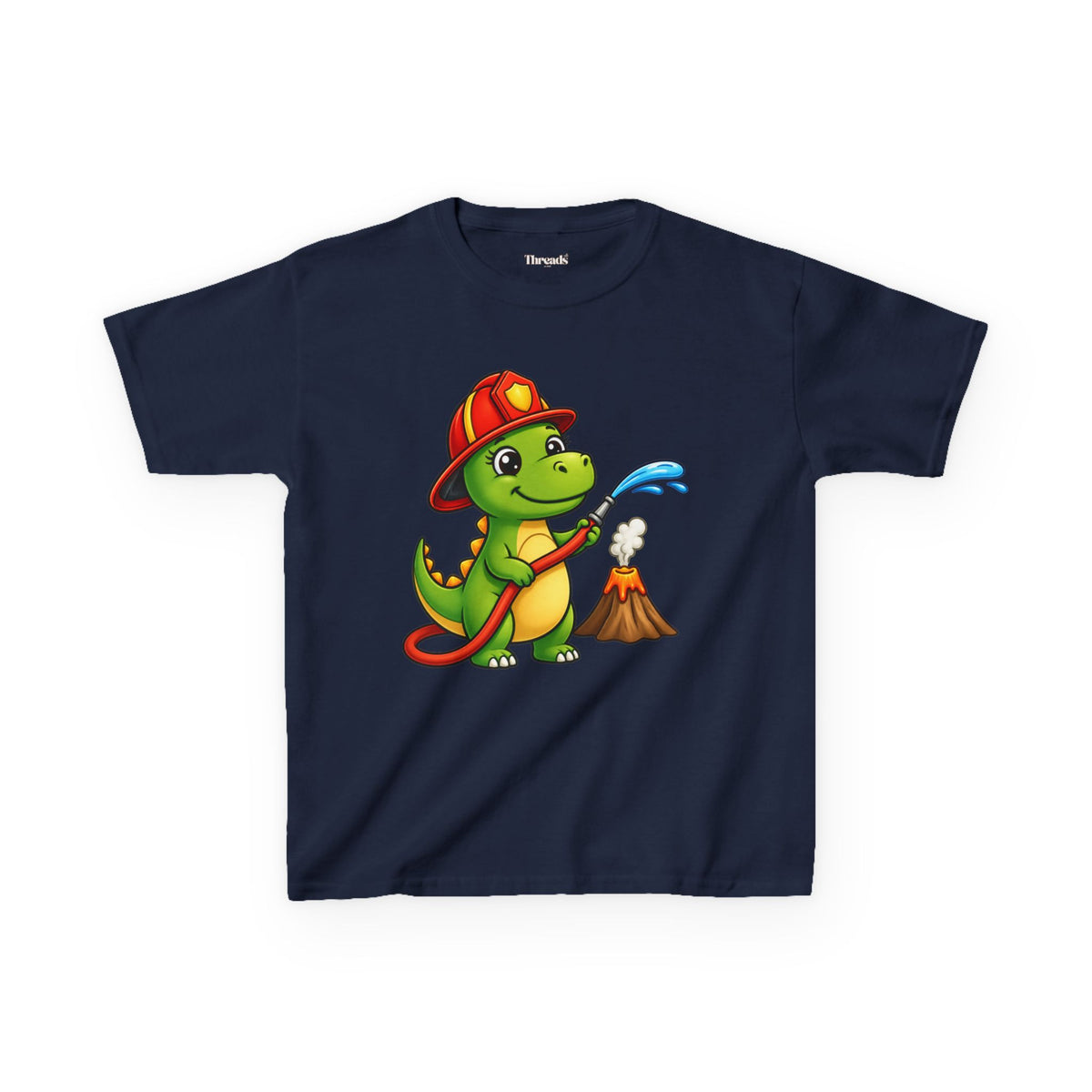 Kids Dinosaur Fire Fighter T-Shirt