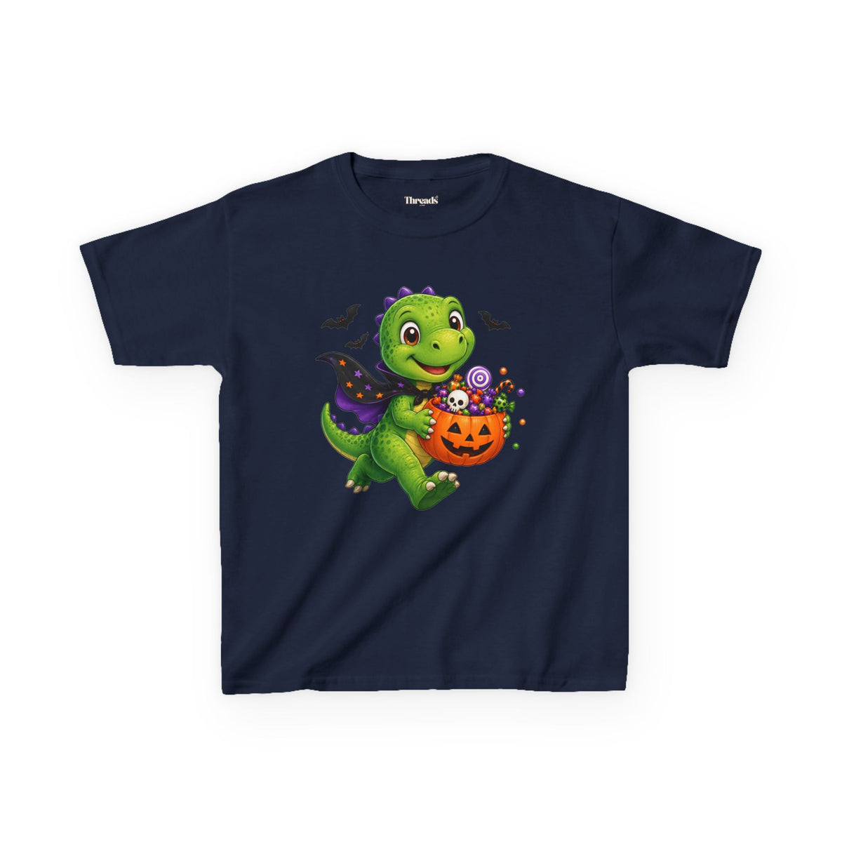 Kids Trick-or-Treat Dinosaur Halloween T-Shirt