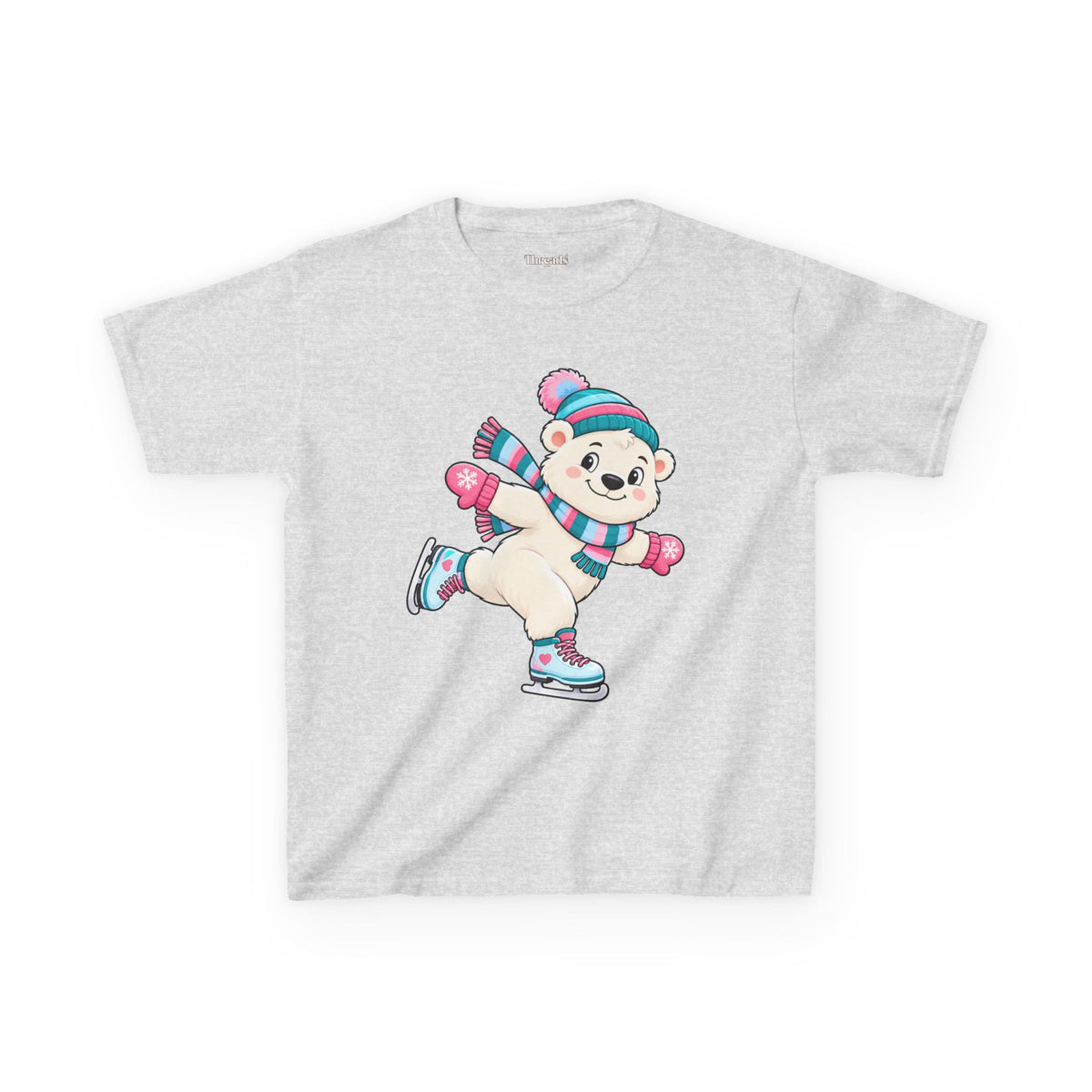 Kids Polar Bear Ice Skating T-Shirt