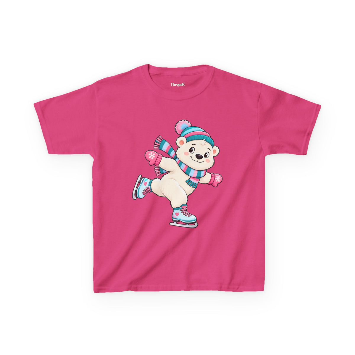 Kids Polar Bear Ice Skating T-Shirt