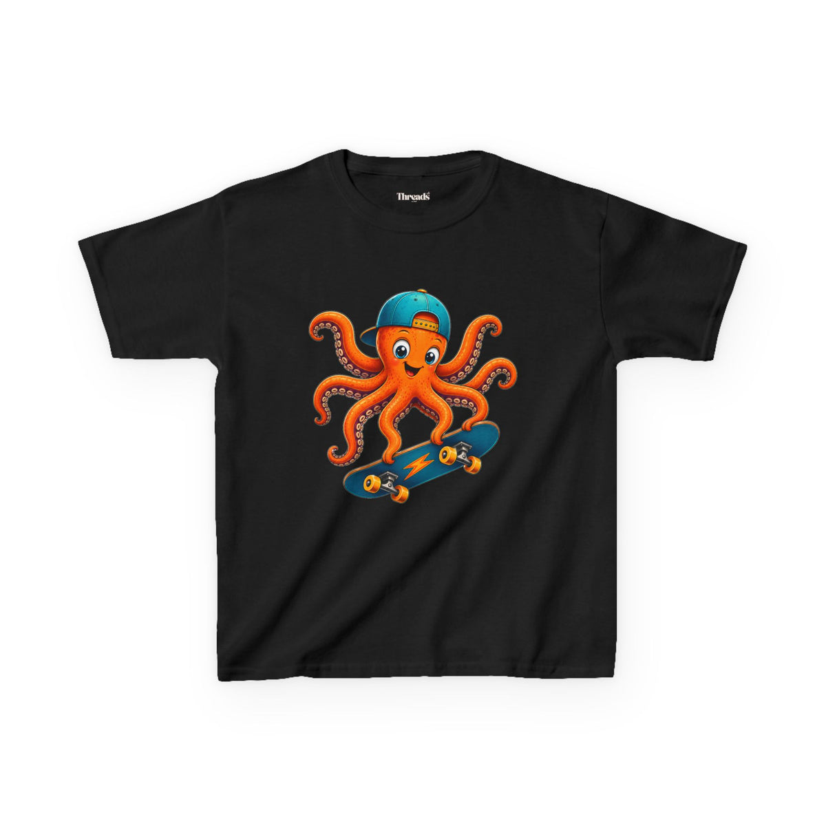 Kids Octopus Skateboard T-Shirt