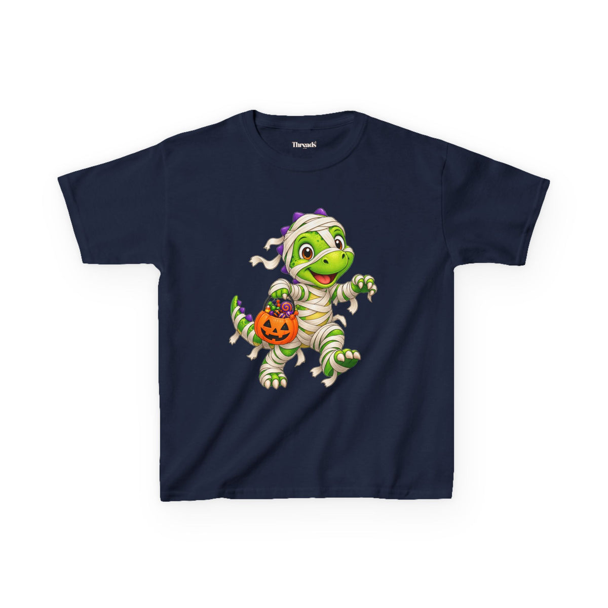 Kids Mummy Dinosaur Halloween T-Shirt