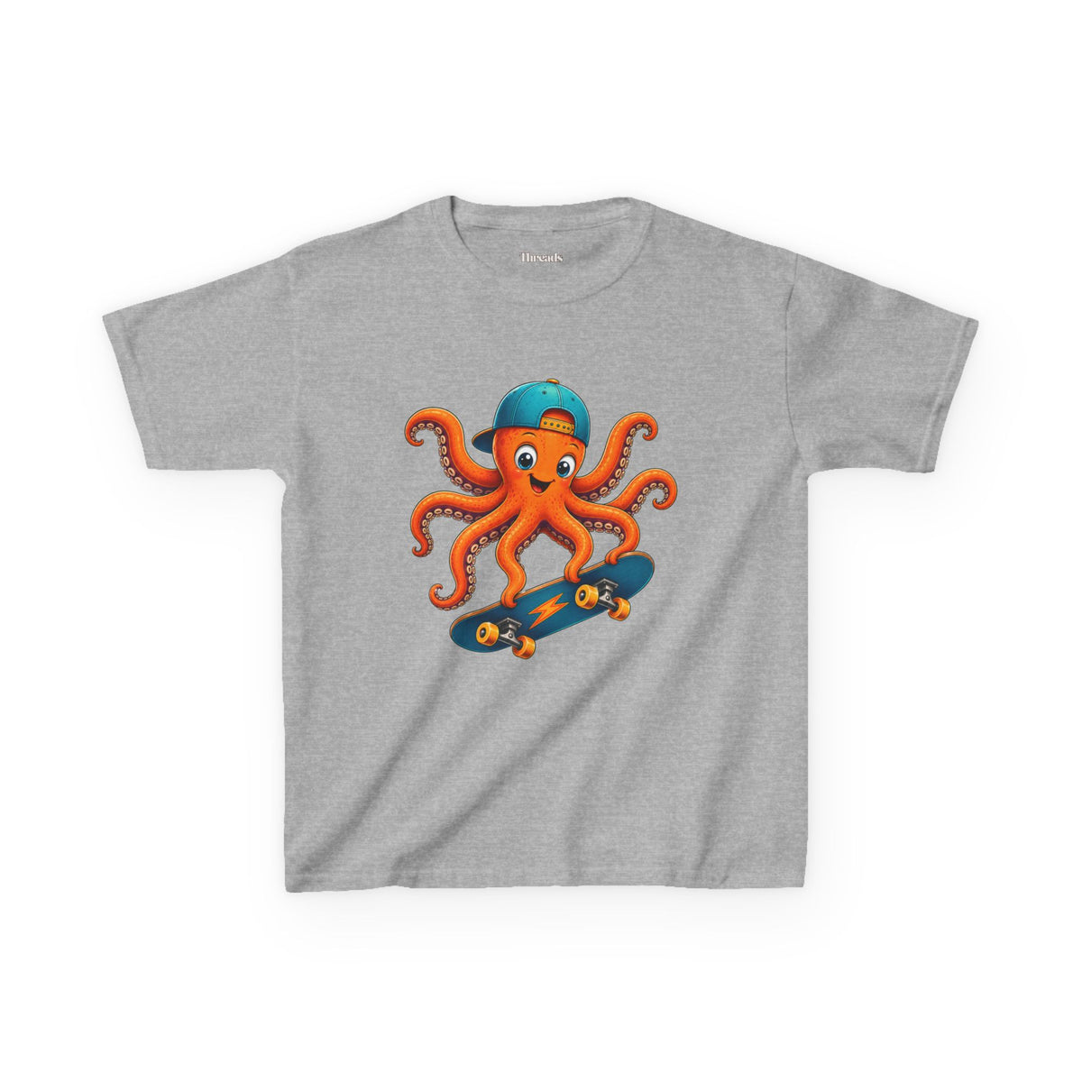 Kids Octopus Skateboard T-Shirt