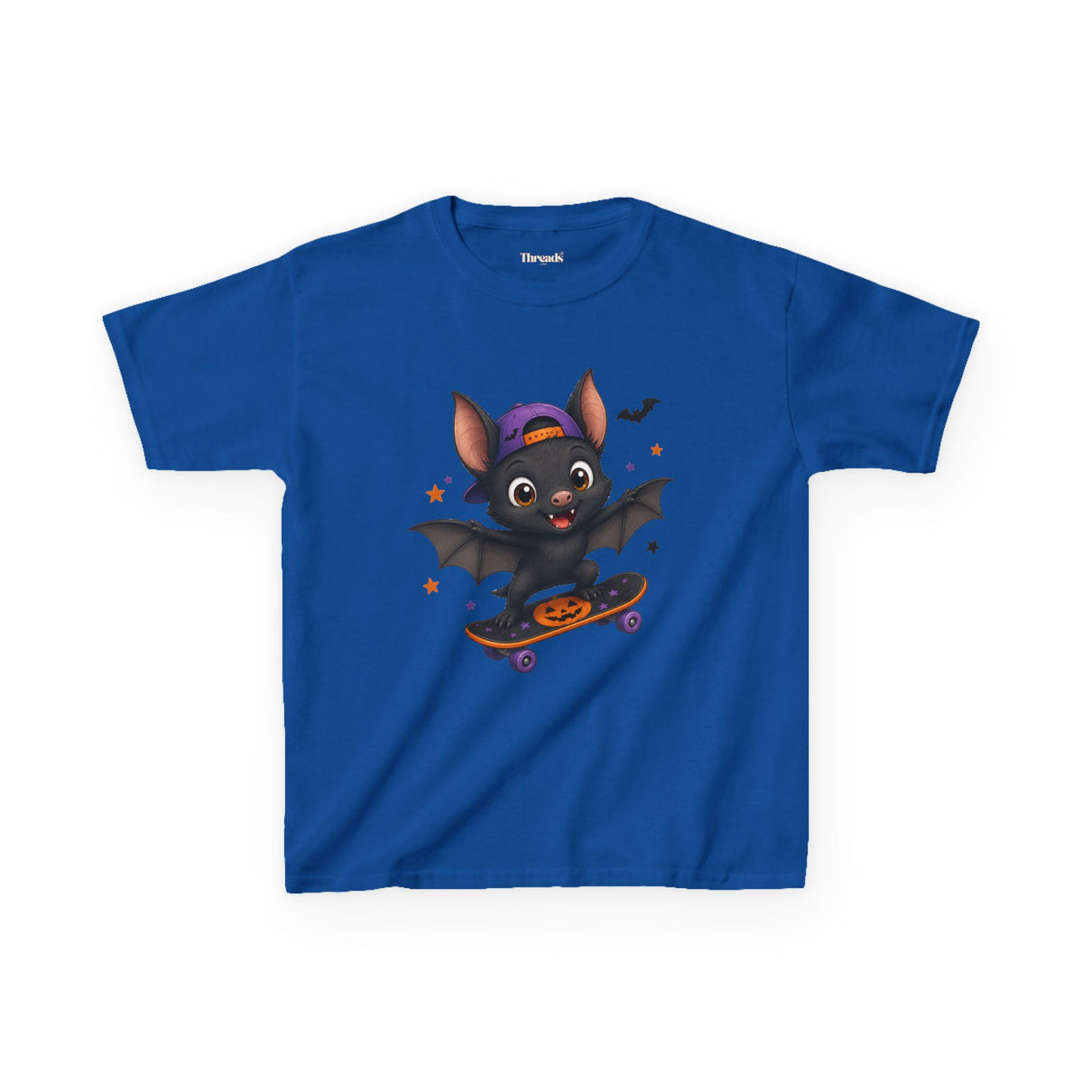 Kids Skateboarding Bat Halloween T-Shirt