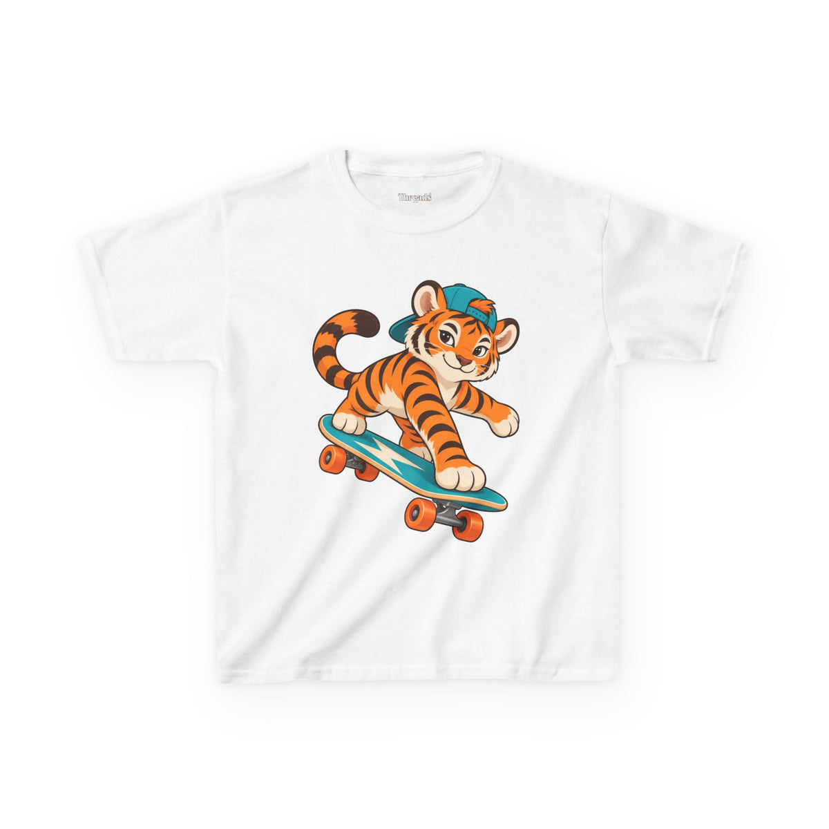 Kids Tiger Skateboarding T-Shirt