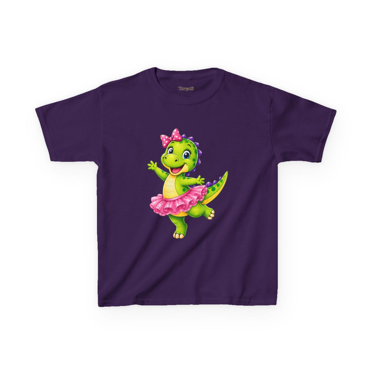 Kids Dinosaur Green Ballerina T-Shirt