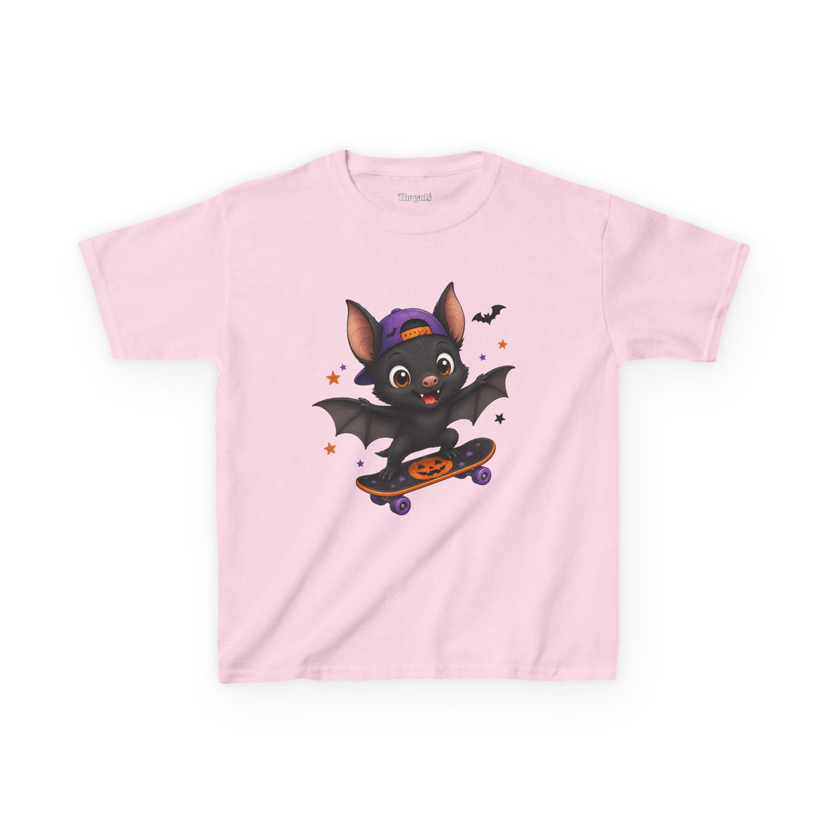 Kids Skateboarding Bat Halloween T-Shirt
