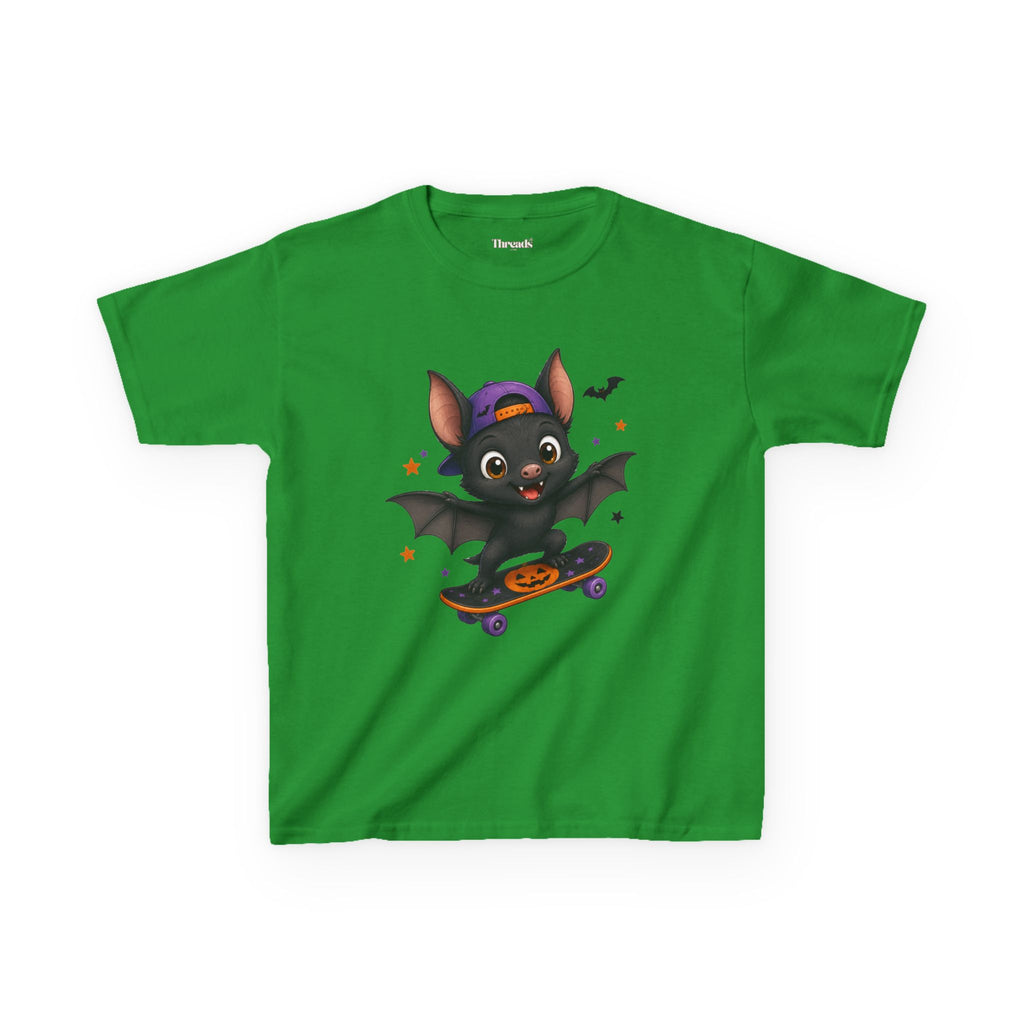 Kids Skateboarding Bat Halloween T-Shirt