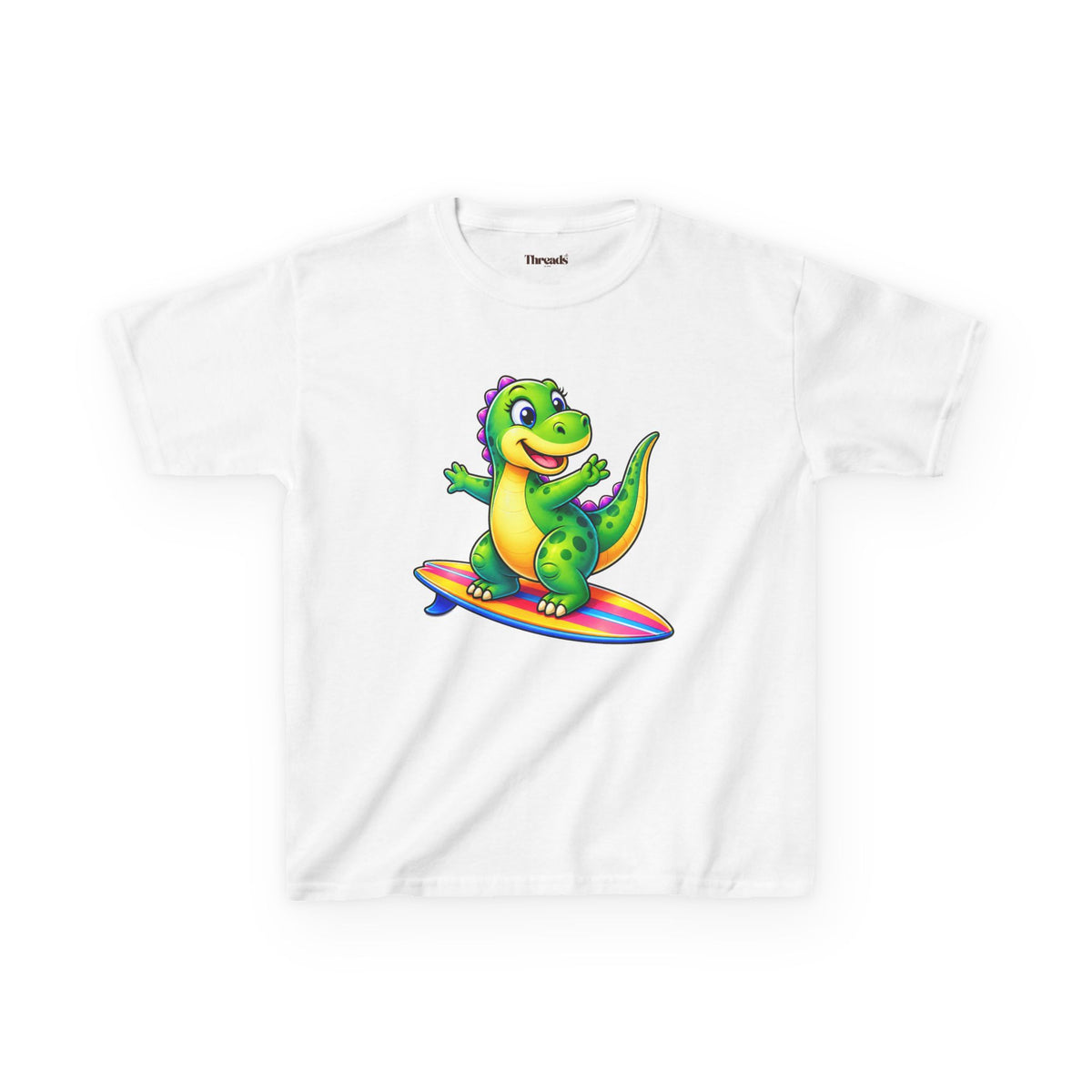 Kids Dinosaur Retro Surf T-Shirt