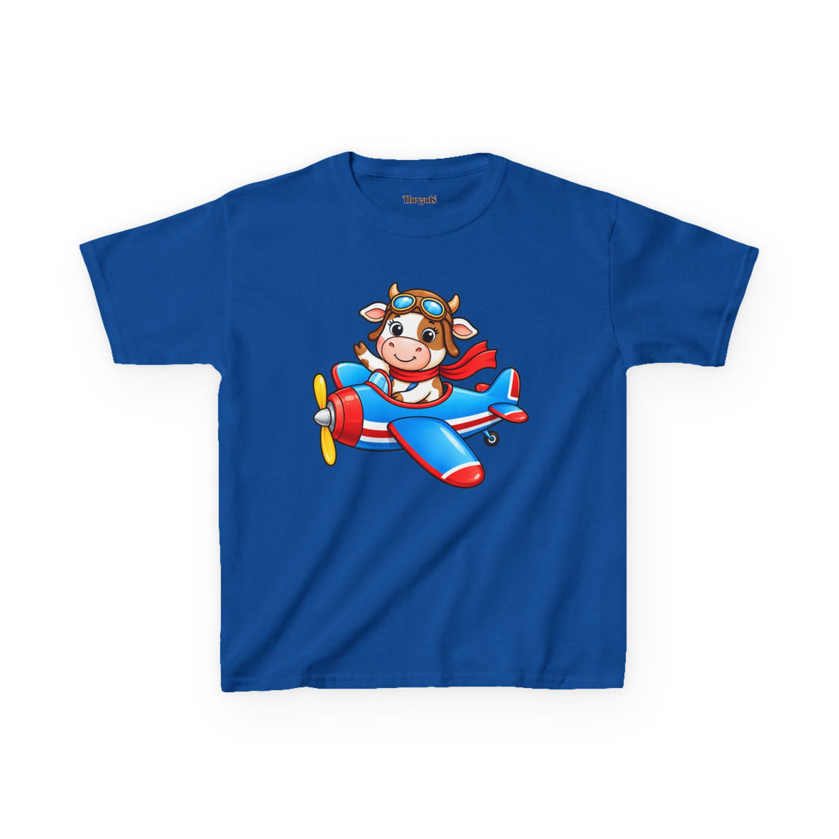 Kids Cow Airplane T-Shirt
