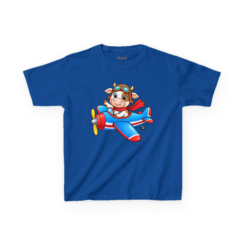 Kids Cow Airplane T-Shirt