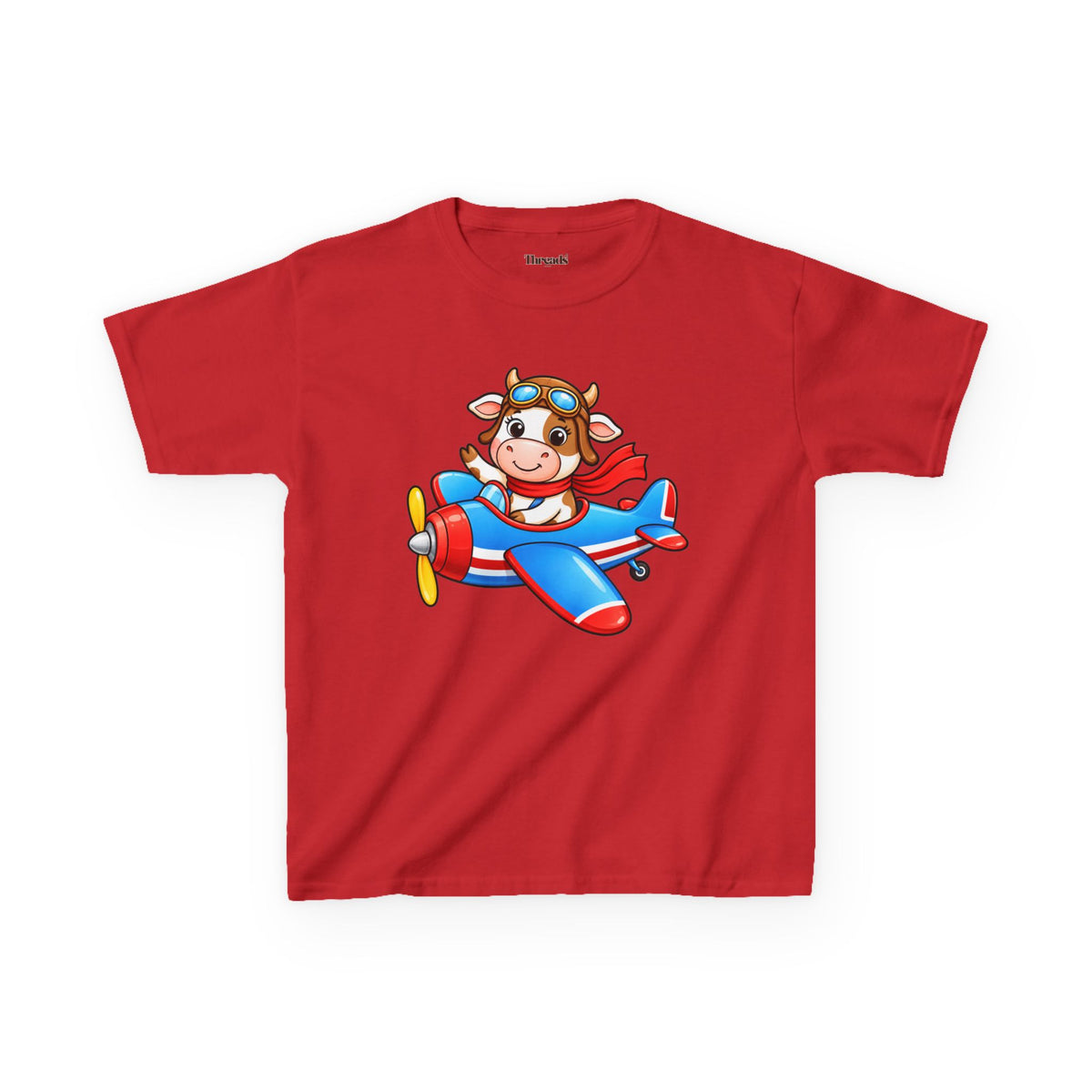 Kids Cow Airplane T-Shirt