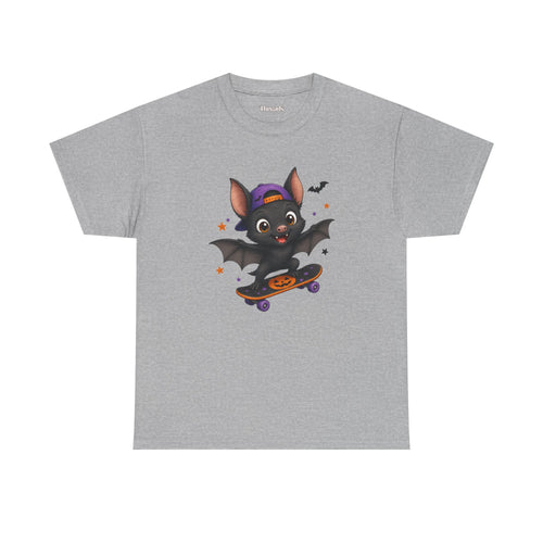 Adult Skateboarding Bat Halloween T-Shirt