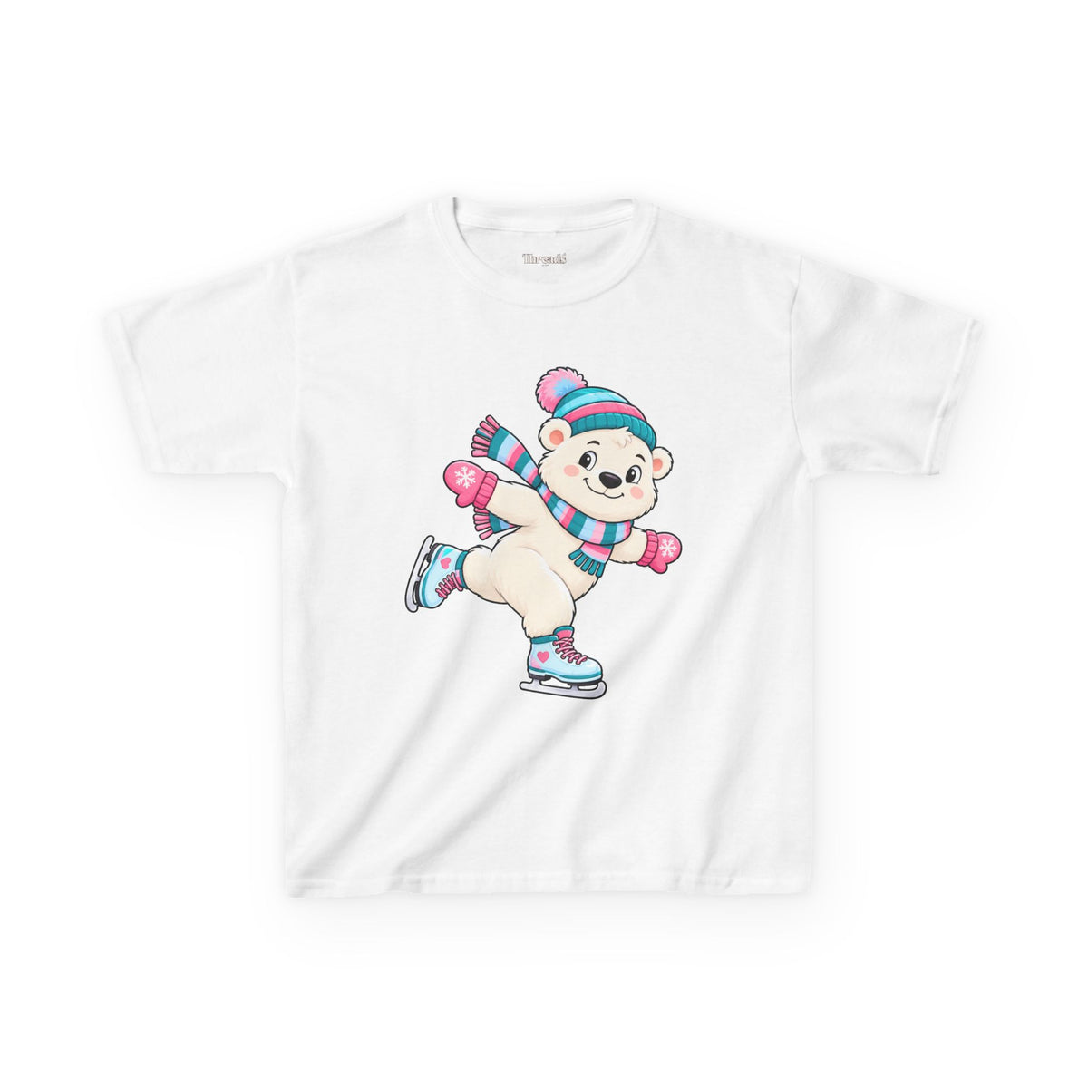 Kids Polar Bear Ice Skating T-Shirt