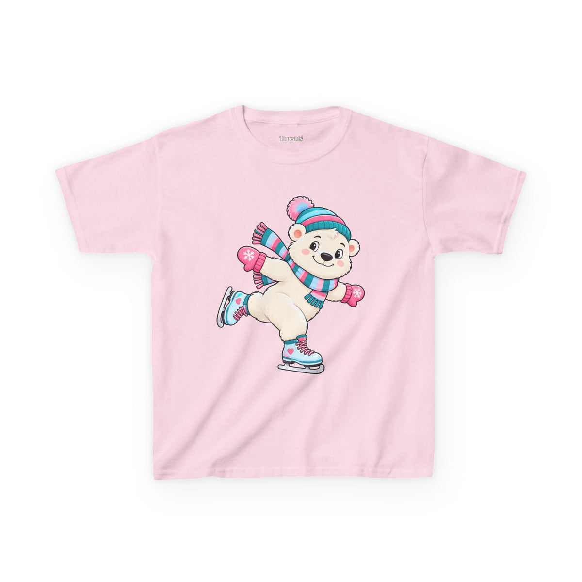 Kids Polar Bear Ice Skating T-Shirt