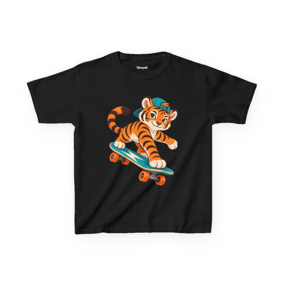 Kids Tiger Skateboarding T-Shirt