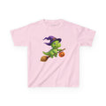 Kids Witch Dinosaur Halloween T-Shirt AU