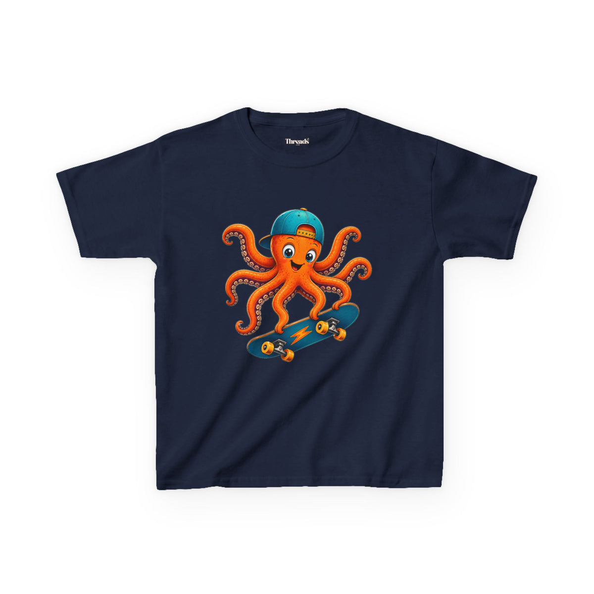 Kids Octopus Skateboard T-Shirt