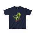 Kids Skeleton Dinosaur Skateboard T-Shirt
