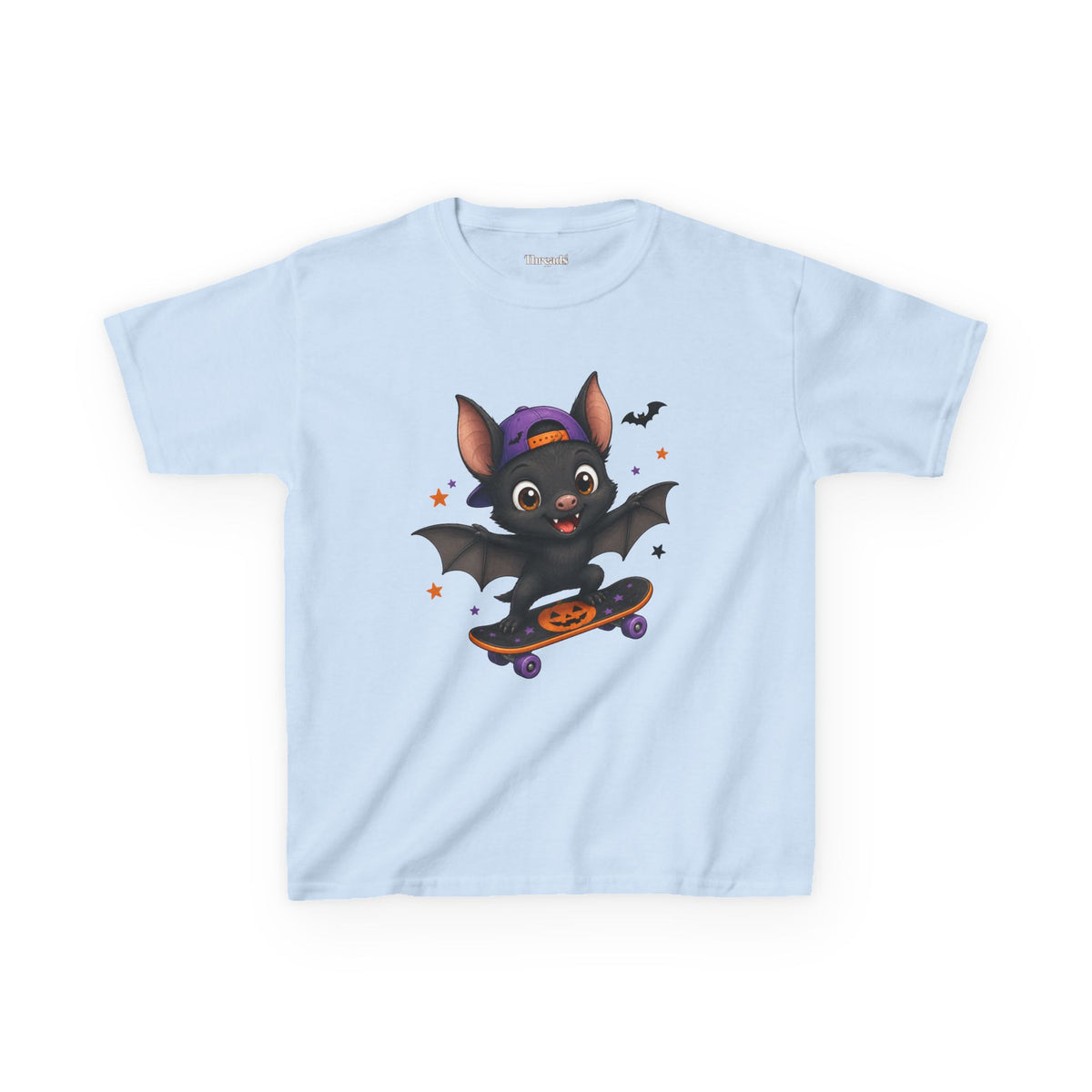 Kids Skateboarding Bat Halloween T-Shirt